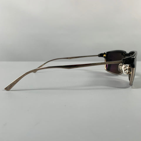 KITON -Napoli-  Black Silver Titanium Sunglasses