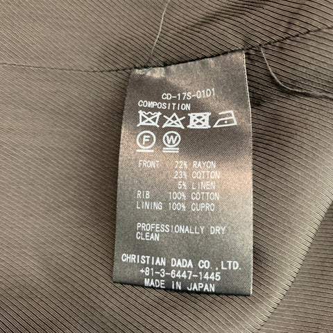 CHRISTIAN DADA Size M Black Rayon Blend Bomber Jacket