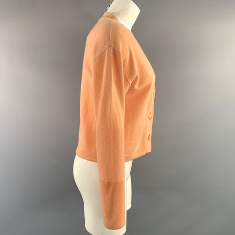 NAADAM Size XS Orange Cashmere Button Up Cardigan Womens