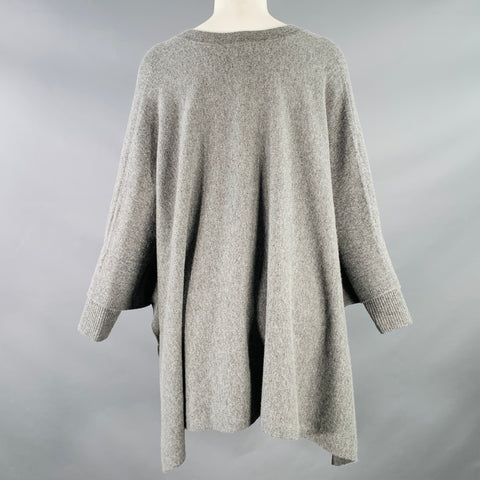 VINCE Size XS/S Grey Wool Cashmere Poncho V-Neck Casual Top