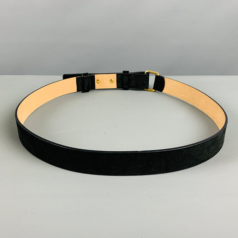 STREETS AHEAD Waist Size L Black Gold Suede Belt