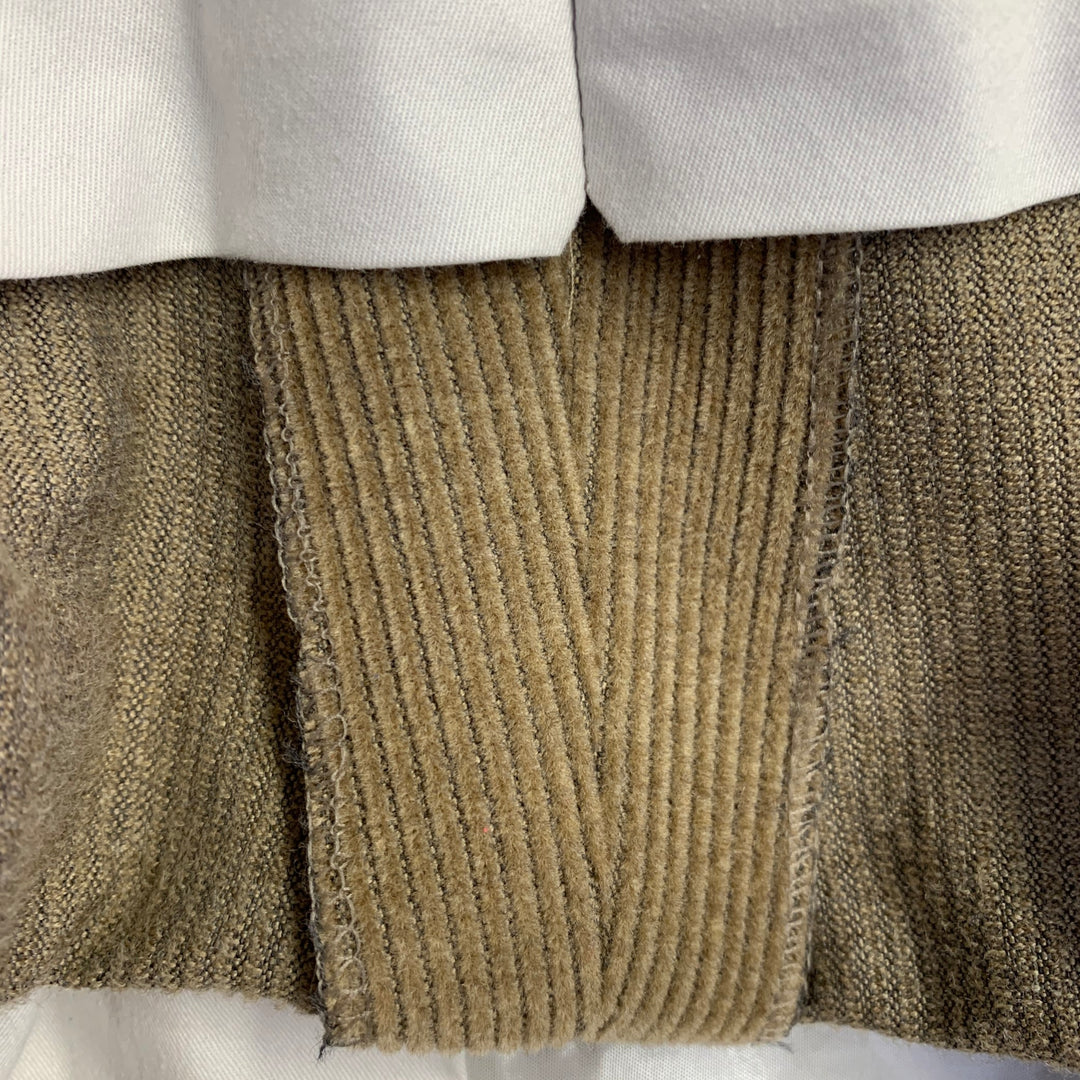 SAMUELSOHN Size 36 Tan Khaki Corduroy Merino Wool Pleated Zip Fly Casual Pants