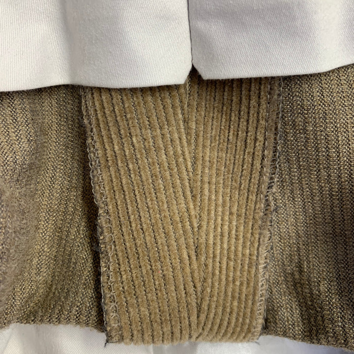 SAMUELSOHN Size 36 Tan Khaki Corduroy Merino Wool Pleated Zip Fly Casual Pants