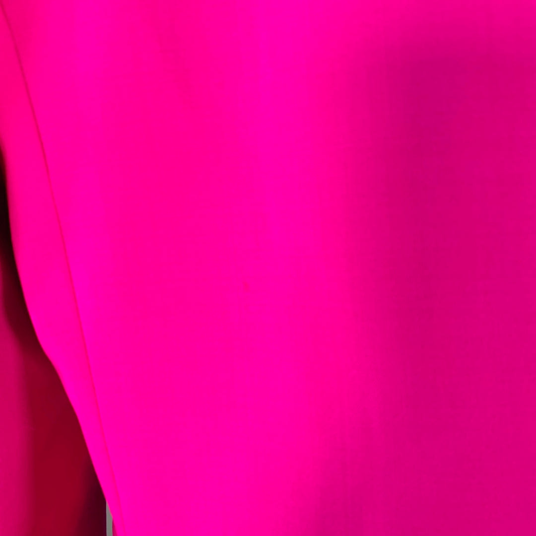 MSGM Size 8 Magenta Wool Blend Shawl Collar Jacket Blazer