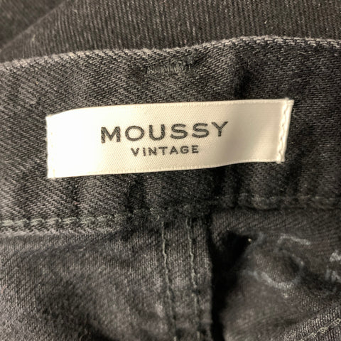 MOUSSY VINTAGE Size 25 Black Cotton Straight leg Jeans