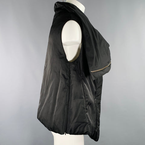 IVAN GRUNDAHL Size M Black Nylon Asymmetrical Vest