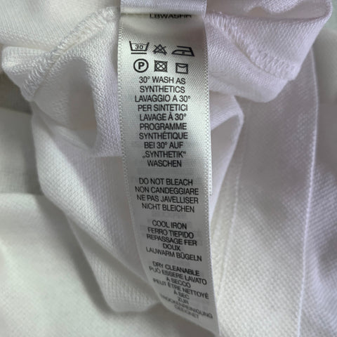 PAUL SMITH Size L White Multi Color Cotton Contrast Trim Polo
