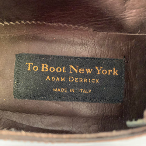 TO BOOT NY Size 10.5 Dark Brown Leather Derby Lace-Up Shoes