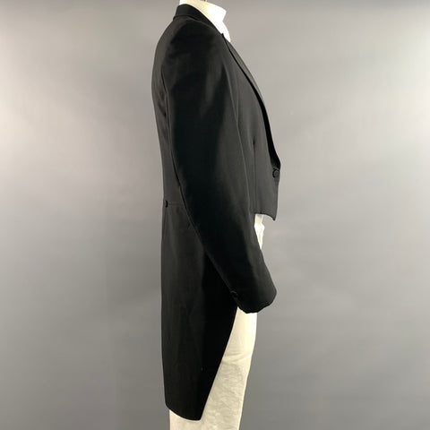 PIERRE CARDIN Chest Size 42 Black Tails Sport Coat
