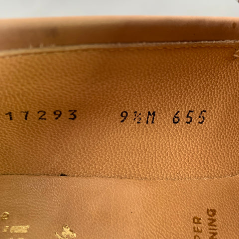 GRAVATI Size 9.5 Tan Beige 17293 Leather Penny Loafer Loafers