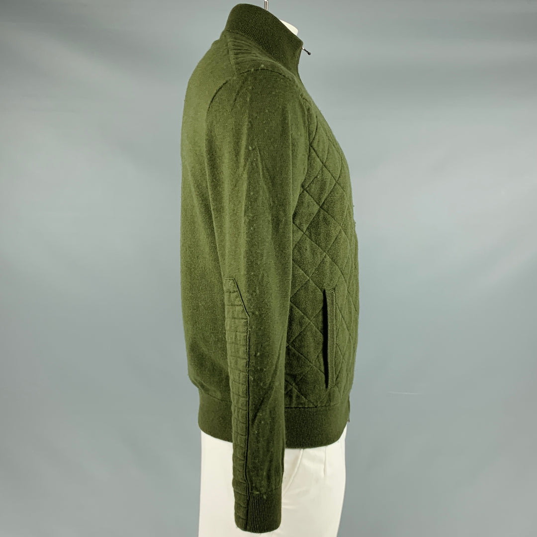 RRL by RALPH LAUREN  Size L Green Quilted Cotton Wool Jacket