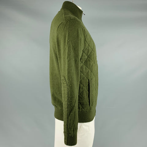 RRL par RALPH LAUREN Taille L Veste en laine de coton matelassée verte