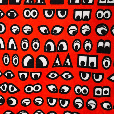 WALTER VAN BEIRENDONCK Size XL Red Black White Cartoon Eyes Long Sleeve Shirt