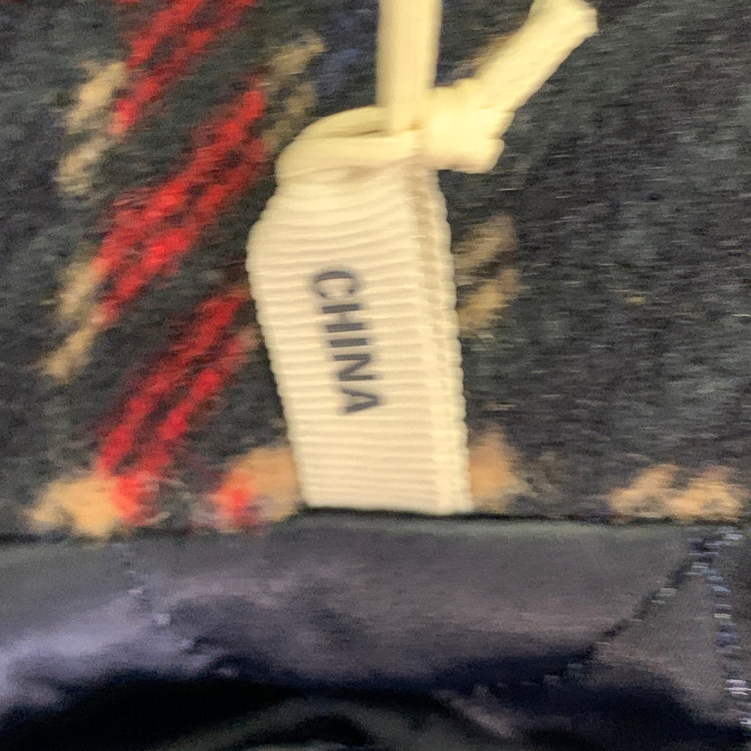 KITH Size S Royce Navy Red Beige Wool Blend Plaid Double Breasted Coat