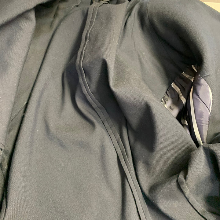 BURBERRY LONDON Size 42 Navy Cotton Blend Notch Lapel Sport Coat