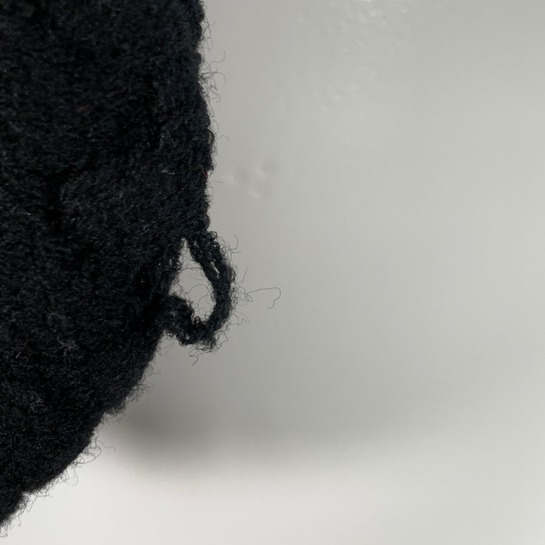 ALAIA Size M Black Wool Blend Woven Cropped Open Front Shrug Cardigan