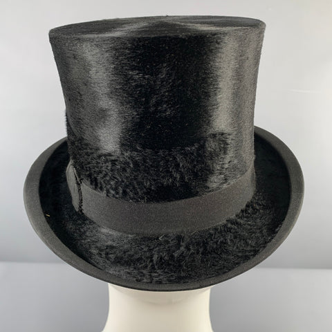 SPECIAL MAKE Black Felt Top Hat