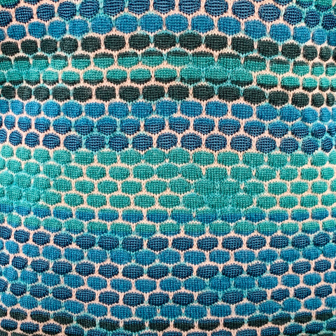 M MISSONI Size 4 Blue Green Merino Wool Blend V-Neck Pullover