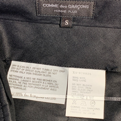 COMME des GARCONS HOMME PLUS Vintage 1990 Size S Black Wool Notch Lapel Suit