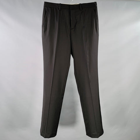 HELMUT LANG Size 34 Car Trouser Black Wool Zip Fly Dress Pants