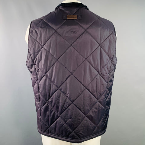 BARBOUR Taille XL Gilet matelassé sans manches en polyamide matelassé Finn Navy