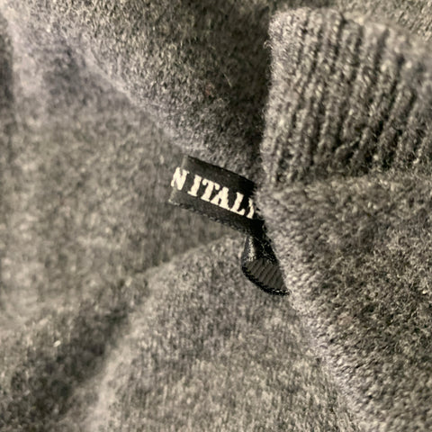 ALEXANDER MCQUEEN AW2017 Size L Grey Distressed Wool & Cashmere Crew Neck Sweater