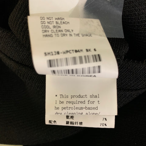 SYSTEM Size 36 Black Polyester Blend Elastic Cuffs Casual Pants