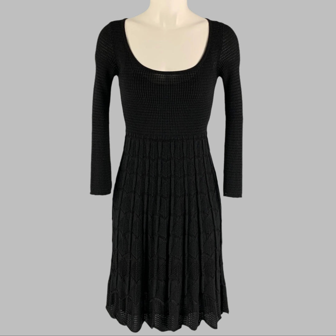 black sweater dress a line ASTR the Label | Fallyn Ribbed Sweater Midi Dress in Black