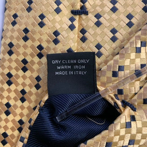 ERMENEGILDO ZEGNA Taille unique Cravate en soie jaune et noire