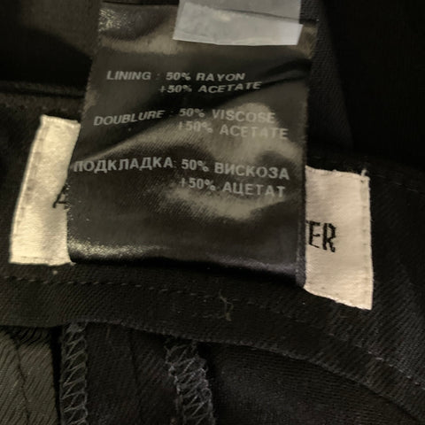 ANN DEMEULEMEESTER Size 6 Black Wool Tapered Dress Pants