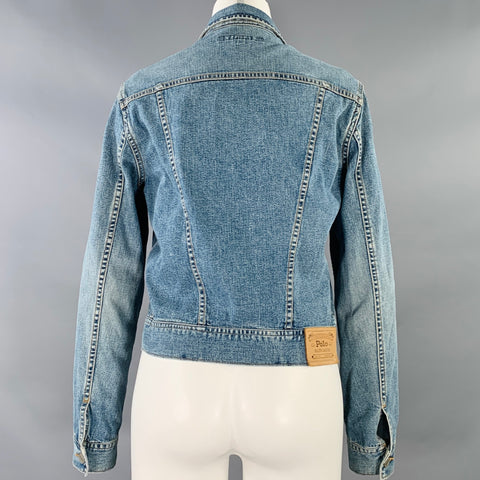RALPH LAUREN Size M Blue Cotton Blend Denim Jacket