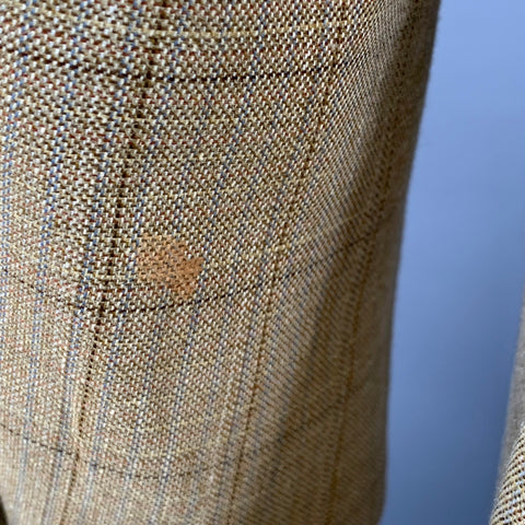 PAL ZILERI Size 38 Regular Beige Grey Brown Window Pane Sport Coat