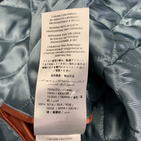 GUCCI Size 36 Beige Multi Color Graphic Silk Blouson Jacket