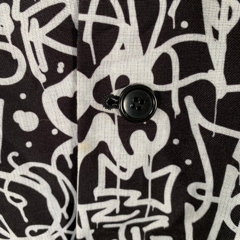 Manteau en polyester COMME des GARCONS 2019, taille M, imprimé noir et blanc