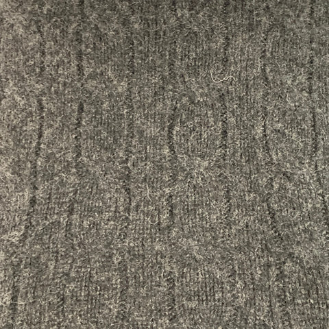RALPH LAUREN Size S Grey Charcoal Cashmere Cable Knit Turtleneck Sweater