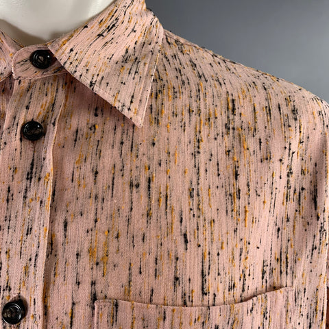 BOTTEGA VENETA Size XS Pink Slubby Viscose Blend Long Sleeve Shirt