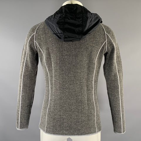 ENGINEERED FOR MOTION Size S Grey Black Wool Blend Double Breasted Jacket