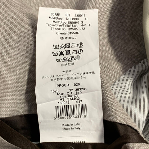 ARMANI COLLEZIONI Size 44 Regular Grey Beige Woven Notch Lapel Sport Coat