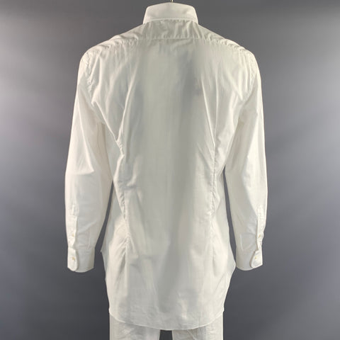 BARBA NAPOLI Size L White Button Down Long Sleeve Shirt