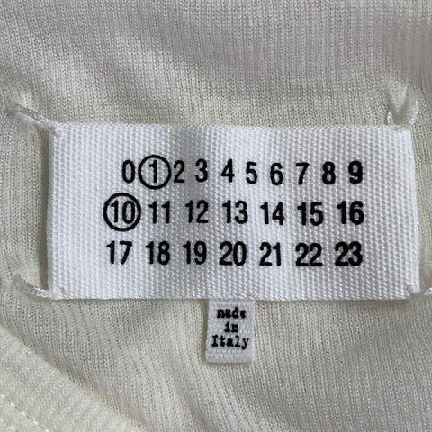 MAISON MARTIN MARGIELA Size S White Rib Knit Cotton Tank Top