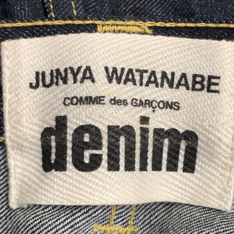 JUNYA WATANABE Size S Indigo Multi Color Patchwork Cotton Straight Distressed Jeans
