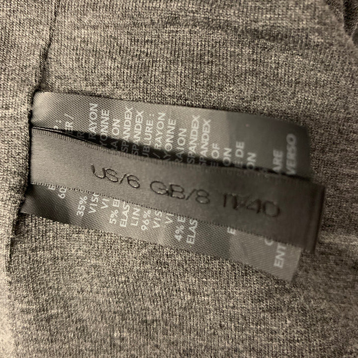 DONNA KARAN Size 6 Grey Silver Sequin Polyester Viscose Jacket