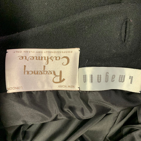 REGENCY CASHMERE Vintage Size 8 Black Wool Fur Collar Jacket