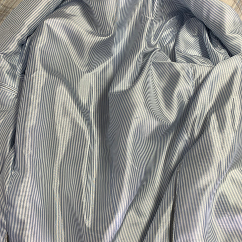 OARS & OLD IVY Size 38 White Brown Blue Plaid Linen Wool Sport Coat