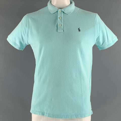 POLO by RALPH LAUREN Size L Blue Turquoise Cotton Short Sleeve Polo