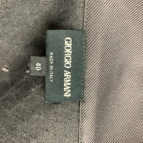 GIORGIO ARMANI Talla 4 Chaqueta texturizada en mezcla de lana gris carbón