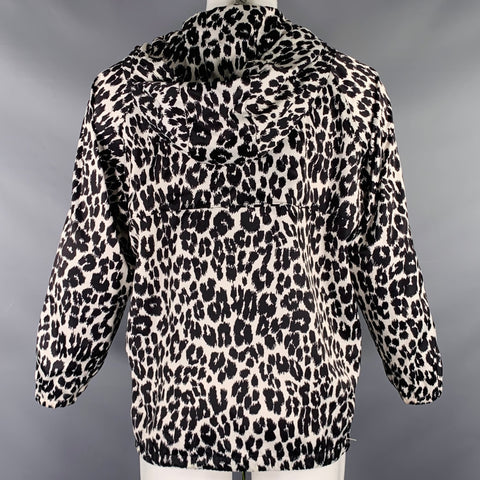 MARC JACOBS Size XS Black White Animal Print Polyester Jacket