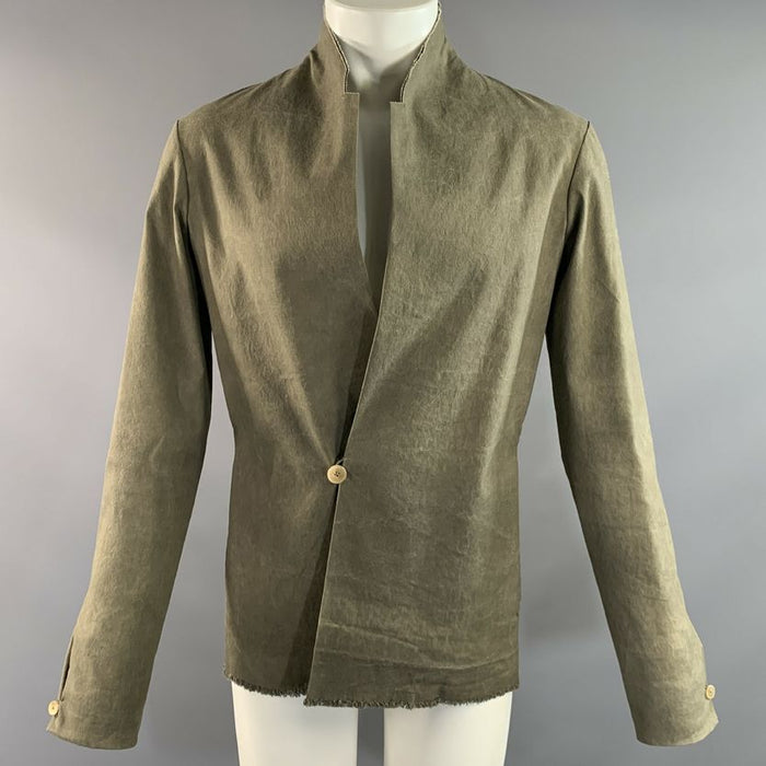 M.A+ Size S Green Olive Distressed Jacket