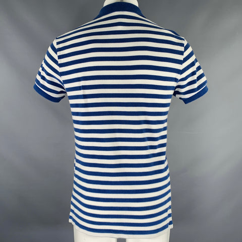 POLO by RALPH LAUREN Size S Blue White Stripe Cotton Half Placket Polo