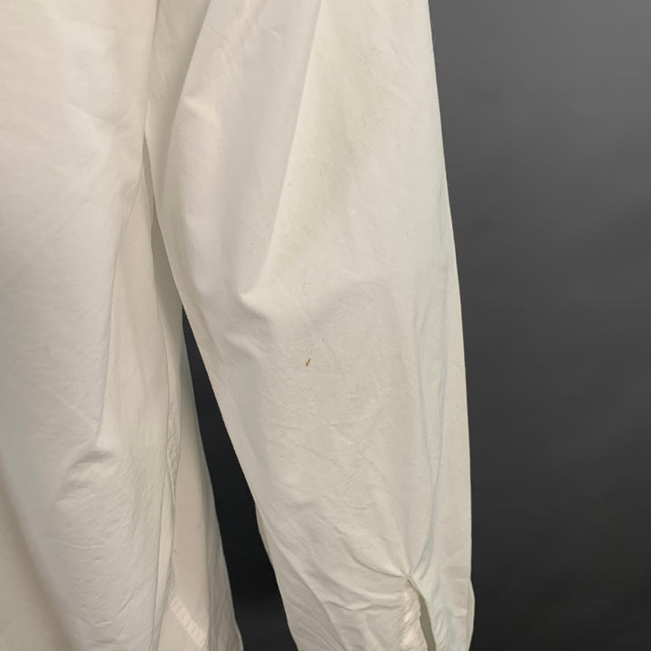 MERZ B. SCHWANEN GOOD BASICS Size XL White Cotton One Pocket Relaxed Fit Long Sleeve Shirt